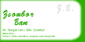 zsombor ban business card