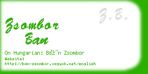 zsombor ban business card